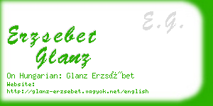 erzsebet glanz business card